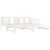 vidaXL Pull-out Day Bed White Solid pine wood 35.4 x 78.7 in mattresses