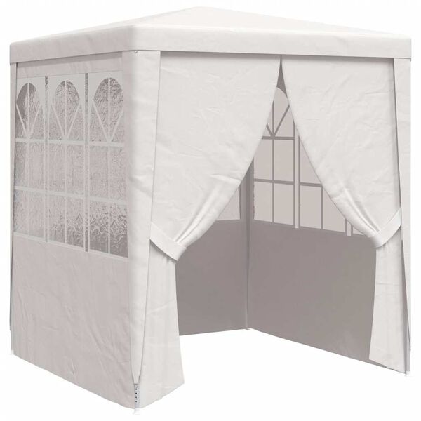 vidaXL Party Tent White Polyethylene 6.6 x 6.6 ft Water-resistant