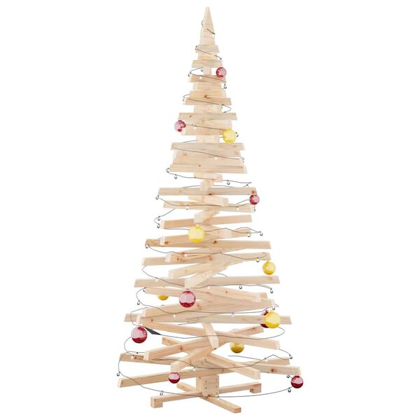 vidaXL Christmas Trees with Stand Natural 82.7" Solid pine wood