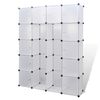 vidaXL Modular Storage White Plastic, Chromed Steel Large Modular