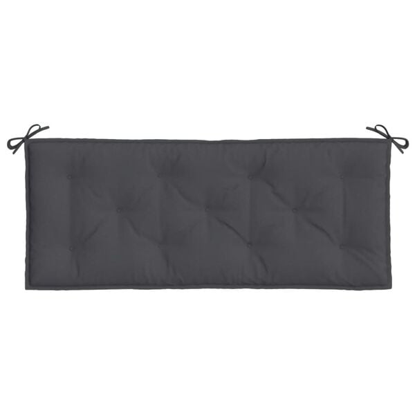 vidaXL Garden Bench Cushion Melange anthracite 100% polyester Extra Thick