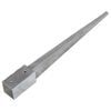 vidaXL Ground Spikes 2 pcs Silver 2.8x2.8x29.5" Galvanised Steel