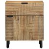 vidaXL Bedside Cabinet Brown Solid Mango Wood 19.7x13.0x23.6 in