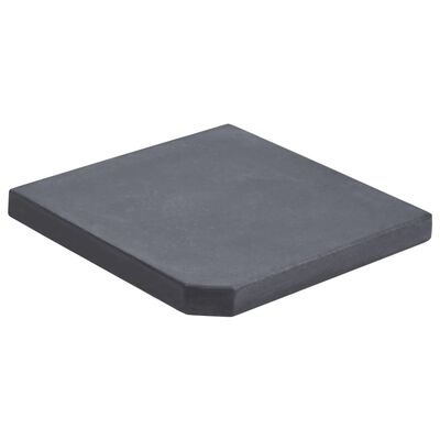 vidaXL Umbrella Weight Plate Black Granite Square 55.1 lb