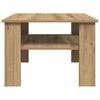 vidaXL Coffee Table Artisan Oak Engineered Wood 23.6 x 23.6 x 16.5 in