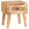 vidaXL End Table Brown 15.75 x 12.60 x 18.11 in Solid Mango Wood
