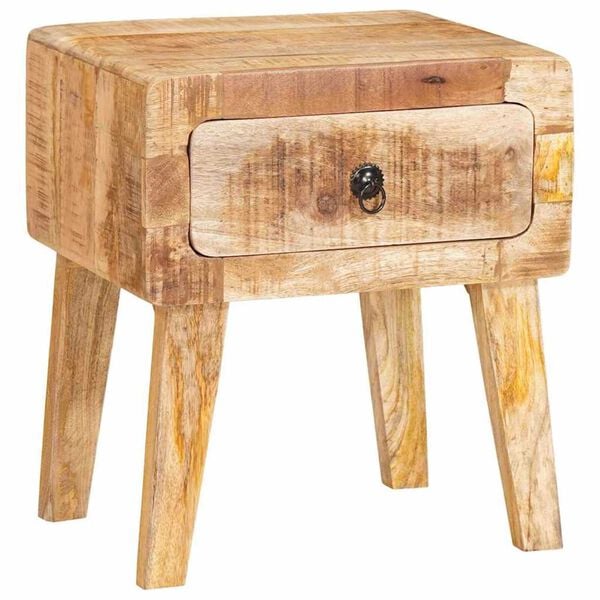 vidaXL End Table Brown 15.75 x 12.60 x 18.11 in Solid Mango Wood