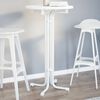 vidaXL Dining Table White Engineered wood, Powder-coated steel