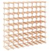 vidaXL Wine Rack for 72 Bottles 35.6x9.1x35.6" Solid Wood Pine
