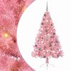 vidaXL Artificial Pre-lit Christmas Tree with 300 LEDs Pink 70.9" PVC