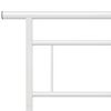 vidaXL Bed Frame White Powder-coated metal, plywood 55.1 x 78.7 in