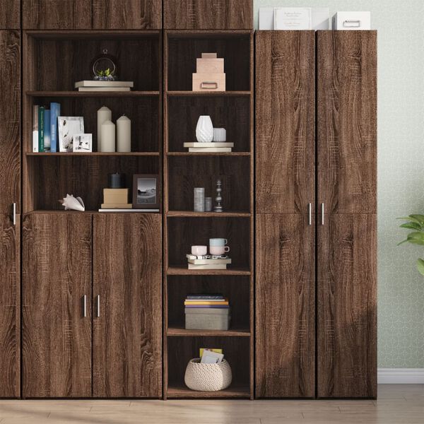 vidaXL Highboard Brown Oak Engineered wood Medium Highboard