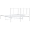 vidaXL Bed Frame White Powder-coated steel Full Bed Frame Rectangular