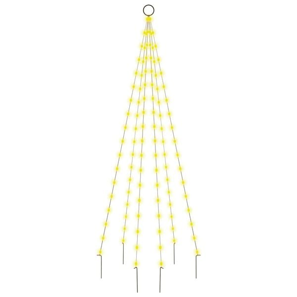 vidaXL Christmas Tree Warm white Copper, PVC Medium Adjustable Armrests