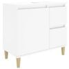 vidaXL Bathroom Furniture Set White Engineered wood, Solid eucalyptus wood