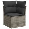 vidaXL Garden Sofa Set Grey PE rattan L Modular Garden Sofa Set