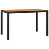 vidaXL Garden Dining Set Black PE rattan, steel, solid acacia wood Medium
