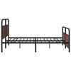 vidaXL Bed Frame Brown oak Steel, Engineered wood Double