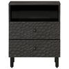 vidaXL Bedside Cabinet Black Solid Mango Wood Medium Bedside Cabin
