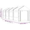 vidaXL Gazebo With Roof White Polyethylene (PE), Galvanized Steel Large