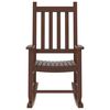 vidaXL Rocking Chair Set of 2 Brown Poplar Wood Kids Durable