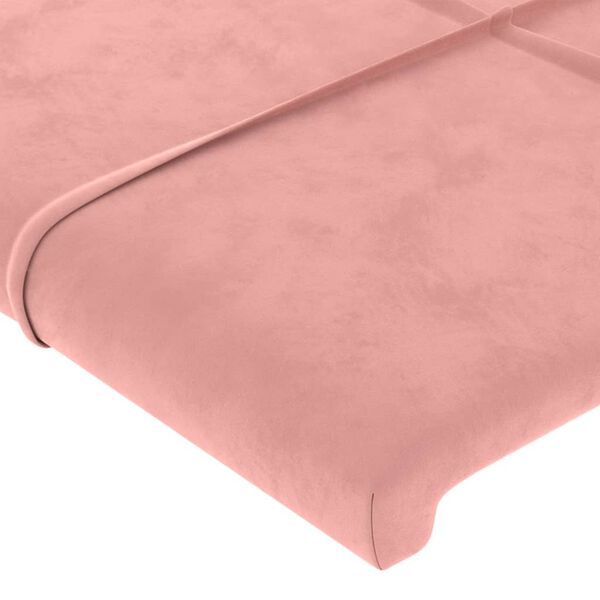 vidaXL Headboards 2 pcs Pink 35.4"x2"x30.7"/34.6" Velvet