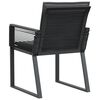 vidaXL Garden Chair Set of 4 Black PE Rattan Standard Lightweight