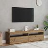 vidaXL TV Cabinet Set of 2 Artisan oak Engineered wood Medium