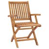 vidaXL Garden Chair Set of 8 Teak Fine sanded teak wood, Polyester