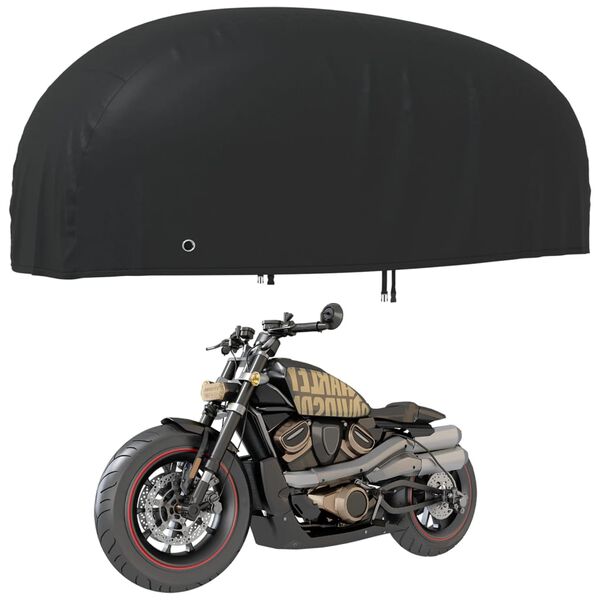 vidaXL Motorcycle Cover Black 116.1"x43.3"x55.1" 210D Oxford