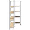 vidaXL 5-Layer Storage Shelves 3 pcs Silver Steel&Engineered Wood