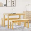 vidaXL Dining Set Honey Solid pine wood with honey wax finish 3 Piece Set