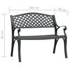 vidaXL Garden Bench Black Cast aluminum, cast iron Medium Durable