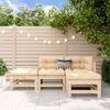 vidaXL Garden Lounge Set Natural Pine Solid Pine Wood Large Modular