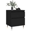 vidaXL Bedside Cabinet Black Engineered wood, Metal 15.7x13.8x19.7 in