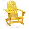 vidaXL Garden Rocking Chair Yellow Solid fir wood Standard Comfy