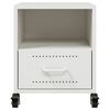 vidaXL Bedside Cabinet White Cold-rolled steel Bedside Cabinet