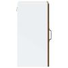 vidaXL Kitchen Wall Cabinet Brown oak Engineered wood, glass Medium