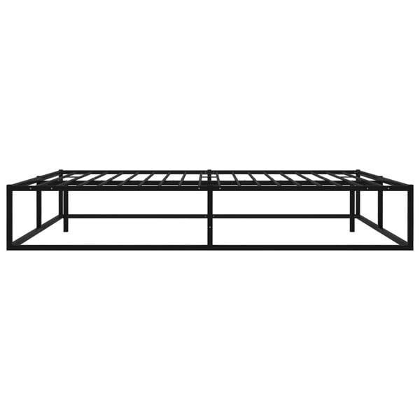 vidaXL Bed Frame Black Powder-coated metal Super King Durable