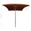 vidaXL Garden Parasol Terracotta UV protective polyester and wood