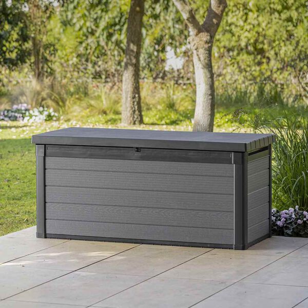Keter Outdoor Storage Box Gray Polypropylene Large Storage