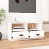 vidaXL TV Cabinet White Engineered Wood Medium TV Cabinet Rectangular