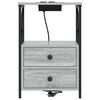 vidaXL Bedside Cabinet Grey Sonoma 15.75 x 12.20 x 23.62 in