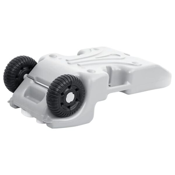 vidaXL Wheeled Water Tank for Camping 6.6 gal Gray