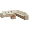 vidaXL Garden Sofa Set Beige PE rattan 10 Piece Set Modular