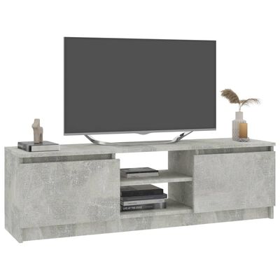 vidaXL TV Stand Concrete Gray 47.2"x11.8"x14" Engineered Wood