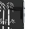 vidaXL Garden Gate 39.4x59.1" Corten Steel Bamboo Design