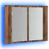 vidaXL LED Mirror Cabinet Old wood Engineered wood, Safety glass