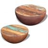vidaXL Coffee Table Set of 2 Multicolour Reclaimed wood Small Durable