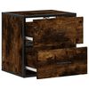 vidaXL Wall-mounted Bedside Cabinet Set of 2 Smoked Oak